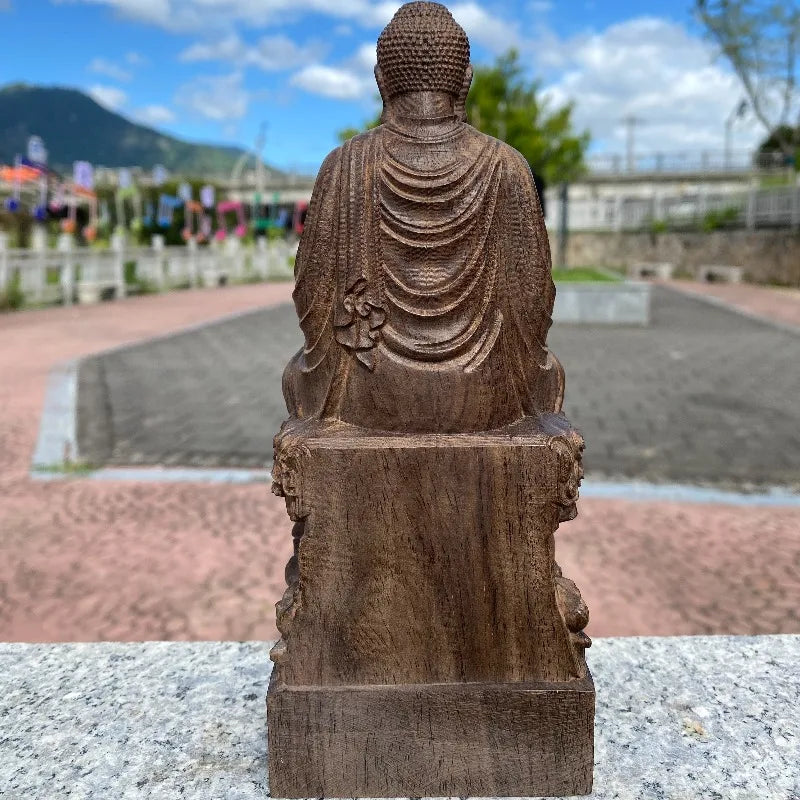 Hand-Carved Agarwood Buddha Statue 20cm 30cm