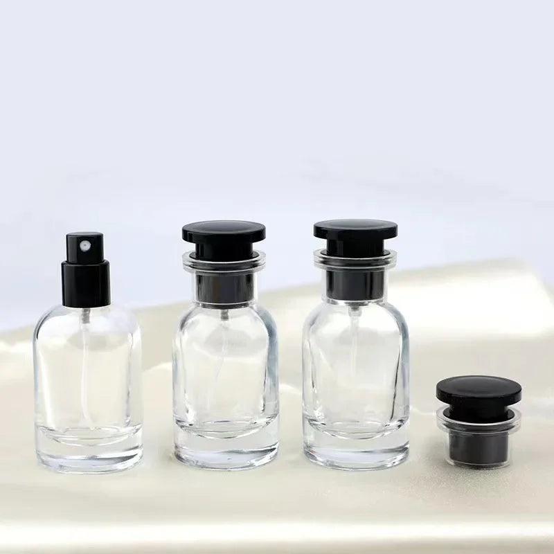 1/2/3/4/5pcs 30ml Glass Empty Refillable Perfume Bottle Cylinder,Travel Portable Perfume Atomizer Sample Bottle