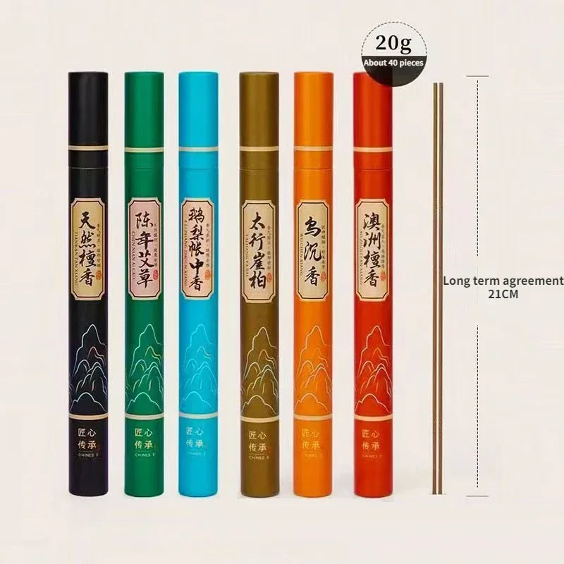 Natural Chinese Incense Sticks Set Multi-Scent Aroma Sticks for Meditation Yoga Home Fragrance Sandalwood Agarwood Cedar