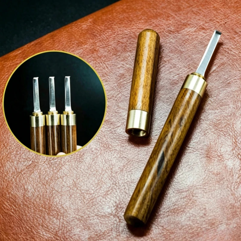 Agarwood Hook Knife Solid Wood Handle Fine Steel Knife Head Hook Wire Scraper Powder Cutting and Digging Spice Incense Tool