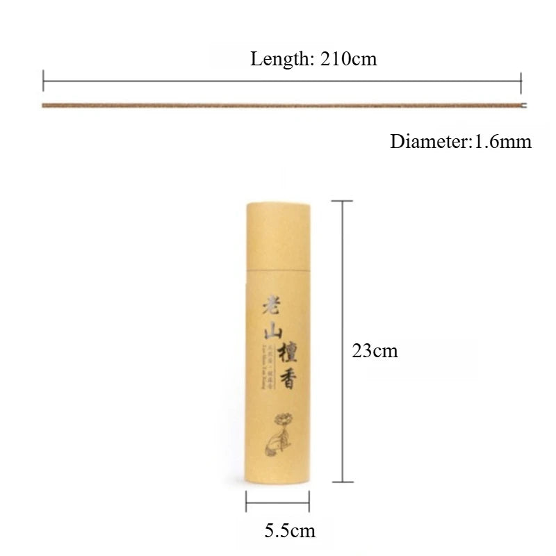 200g Natural Sandalwood Agarwood Incense Sticks, Cypress Mugwort Long-Lasting Herbal Scent for Home, Yoga, Meditation Relaxation