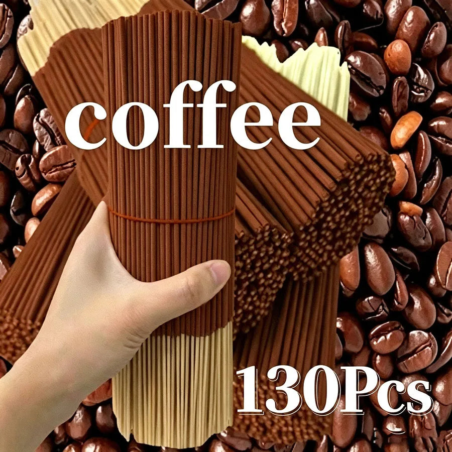 20/55/90/130Pcs Natural Coffee Aroma Sticks - High-Quality Wooden Aroma Sticks for Home Air Purification, Relaxation, Yoga, Office