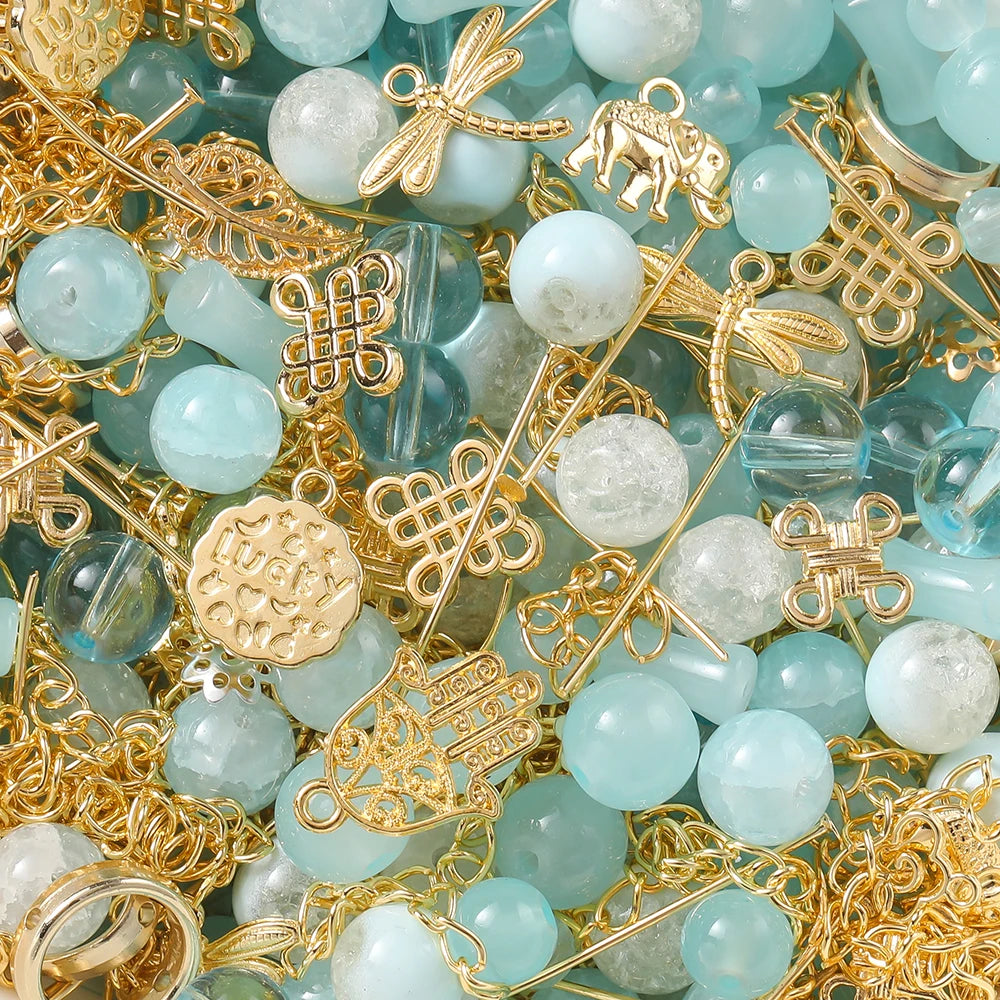 30-50G Mixed Glass Beads for DIY Jewelry Making