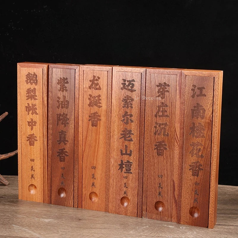 21cm Natural Incense Stick Wooden Box/Old Mountain Sandalwood Ambergris Nha Trang Agarwood Indoor Air Purification Joss Stick