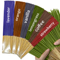 6 sets of approximately 126 high-quality aroma diffuser sticks - including lemongrass, lavender, vanilla, orange, strawberry, and coffee, suitable for purification, yoga meditation, and home use - a perfect gift with long-lasting fragrance