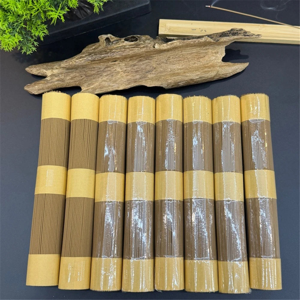 Yellow Kyara Incense Sticks,Natural Home Incense,Indoor Aromatherapy for Buddha Worship Tea Room,Long Lasting Fragrance,Ouds