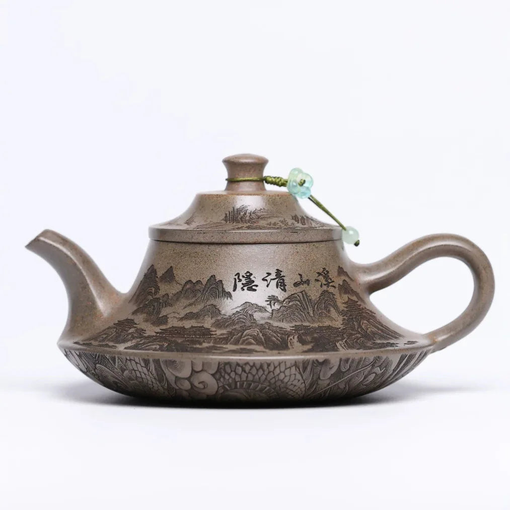 Yixing Purple Clay Teapot, Original Ore, Agarwood Mud, Wood Burning, Cloud Furnace, Kung Fu Teapot, Kung Fu Tea Set