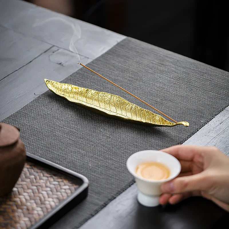 Long Leafs Censer Incense Support Rods Holder Ash Catcher Incense Stand Meditation Room Yoga Incense Burner Accessories XX003
