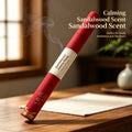 XMSJ Natural Sandalwood Incense Sticks, Red‑Tube Packed Handmade Agarwood Sticks Home Indoor Aromatherapy