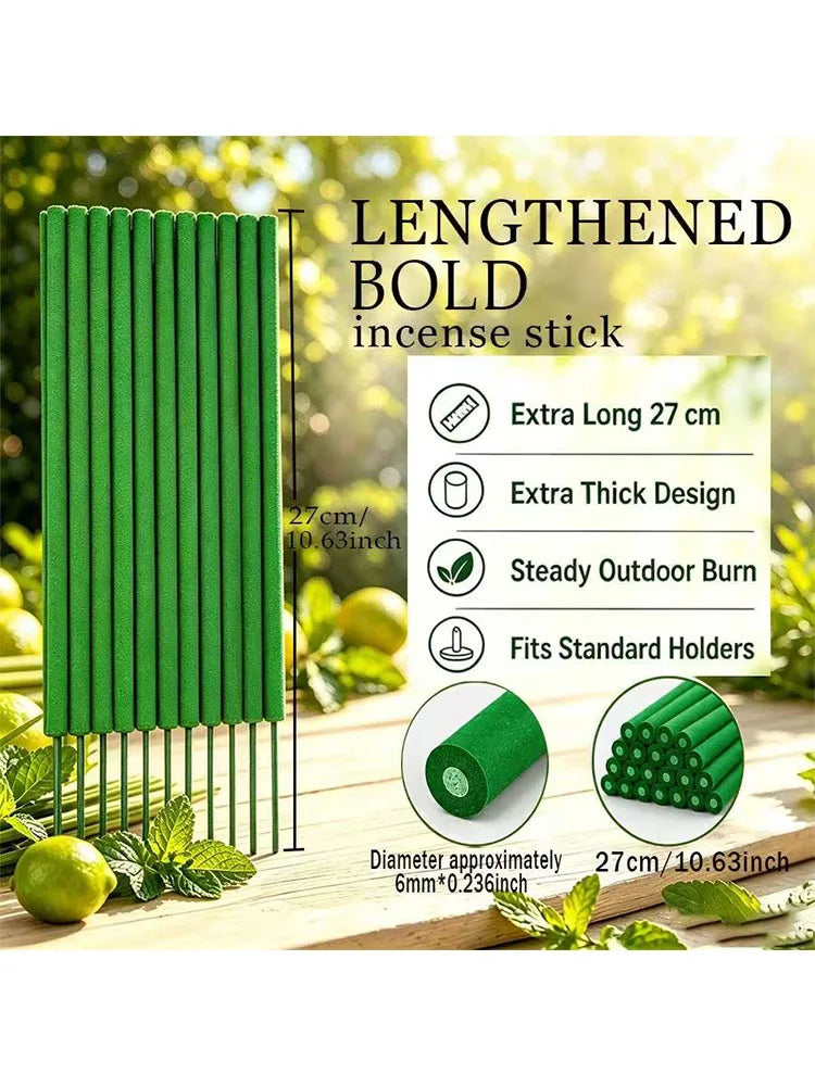Upgraded Version of the Thick Incense Sticks—Long-Lasting, Richly Fragrant Lavender, Lemongrass, Sage, and Cherry Blossom, Perfect for Outdoor/Indoor Use, Yoga, and Meditation
