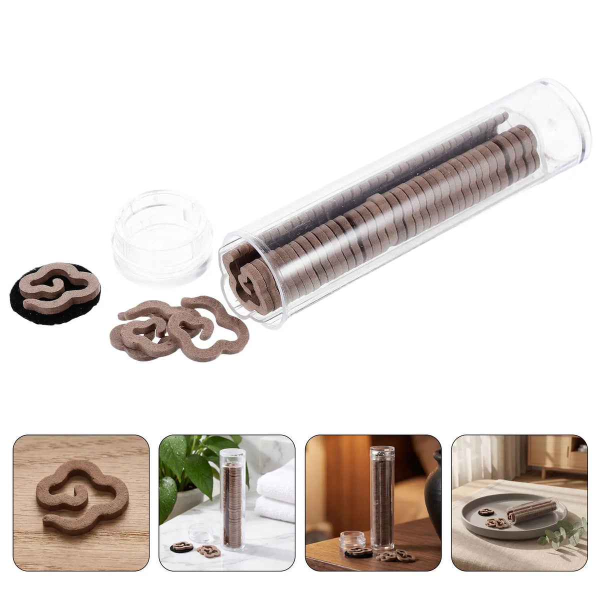 5 Boxes Agarwood Incense Coil Cloud Shape Spirals Natural Slow Burning Relaxation Incense Cones Home Fragrance