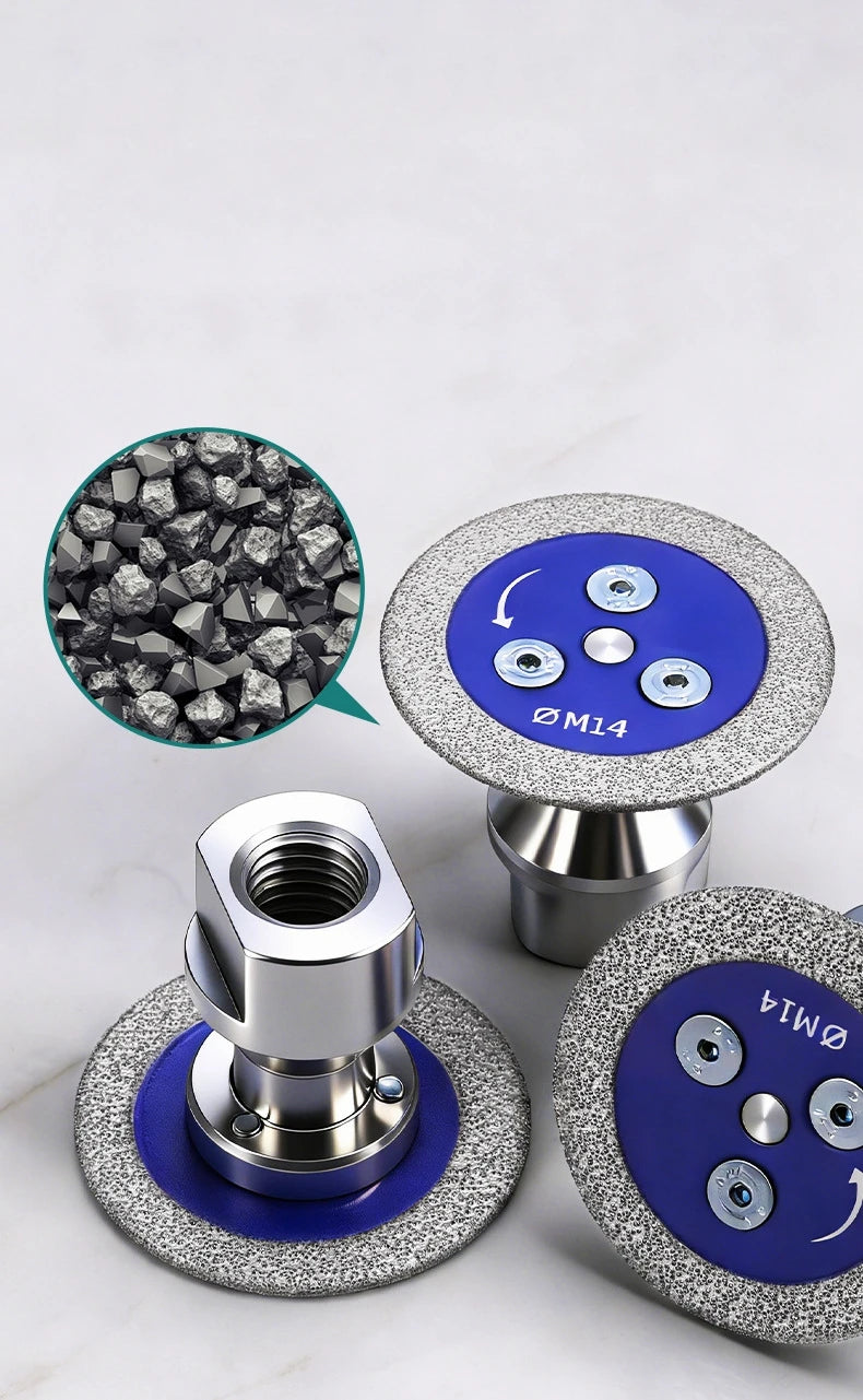 50mm Diamond Mini Saw Blade with Thread Stone Cutting Disc Granite Sandstone Concrete Lettering Carving Grinding Tool