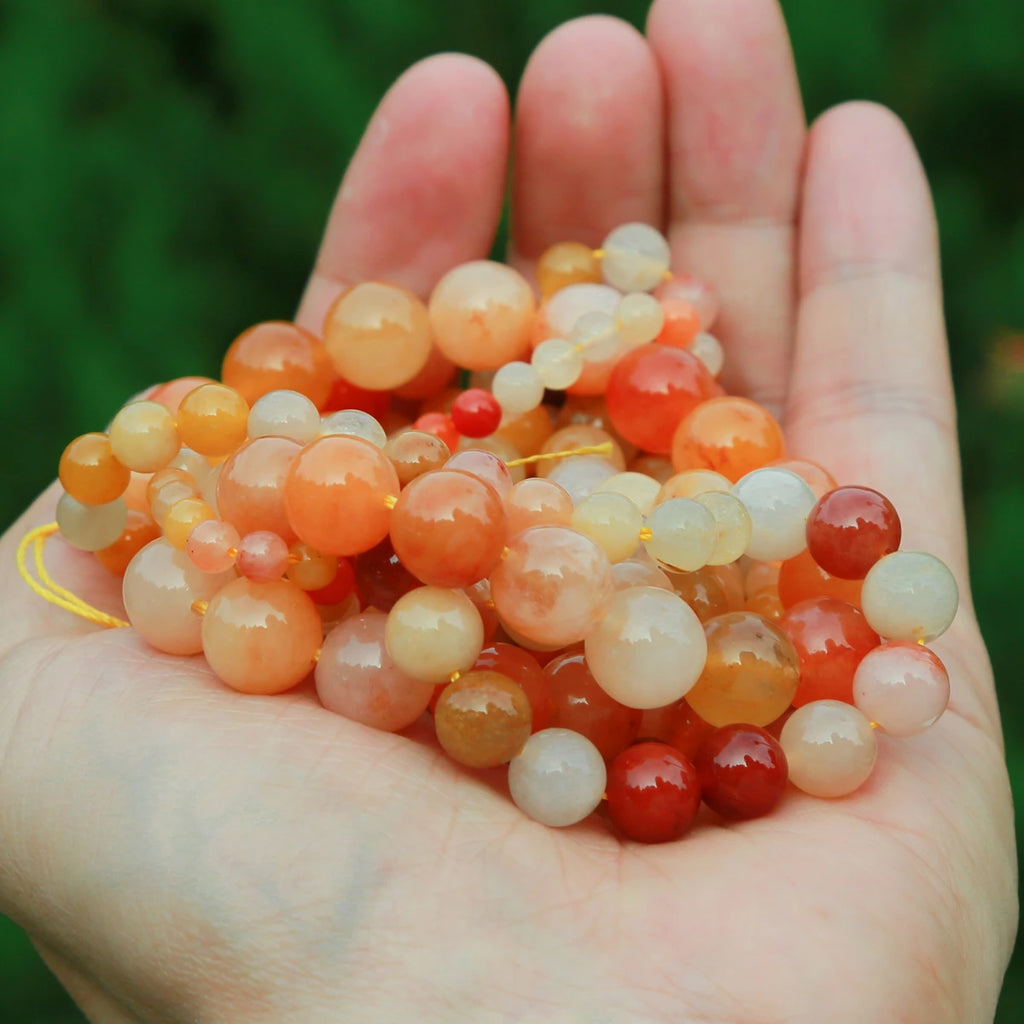 Natural Stone Beads 4 6 8 10mm Tourmaline Jade Jaspers Round Loose Spacer For Jewelry Making DIY Bracelet Necklace Accessories