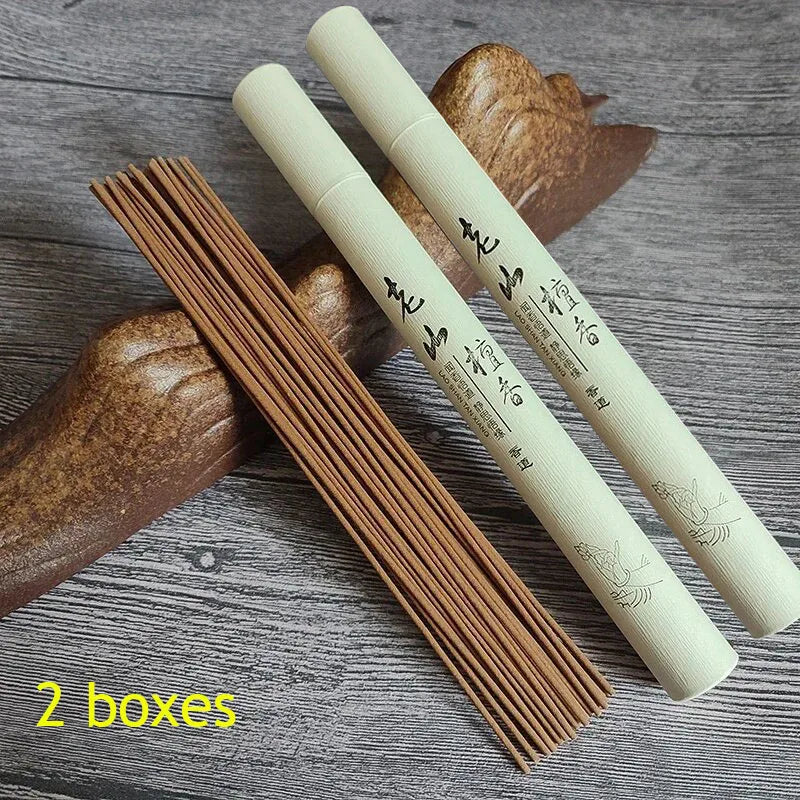 2Box Natural Sandalwood Incense Sticks 40pcs/box Sleeping Aiding Tranquilize Mind Refreshing Scents for Home Office Bedroom