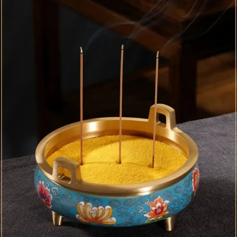 Golden Sand Powder Special Sand Jin Yuming Sand Emery for Home Indoor Incense Burners Ideal for Inserting Incense and Worship