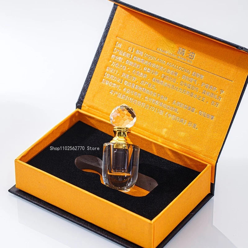 1g Natural Agarwood Essential Oil Gift Box Hainan Old Oil Shell Material Household Indoor Incense Lasting Aroma Purification Air