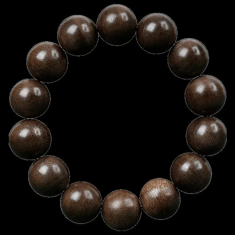 Natural Old Material Brunei Soft Silk Agarwood Bracelets Buddhist Prayer Beads Retro Wrist Mala for Men and Women Gifts