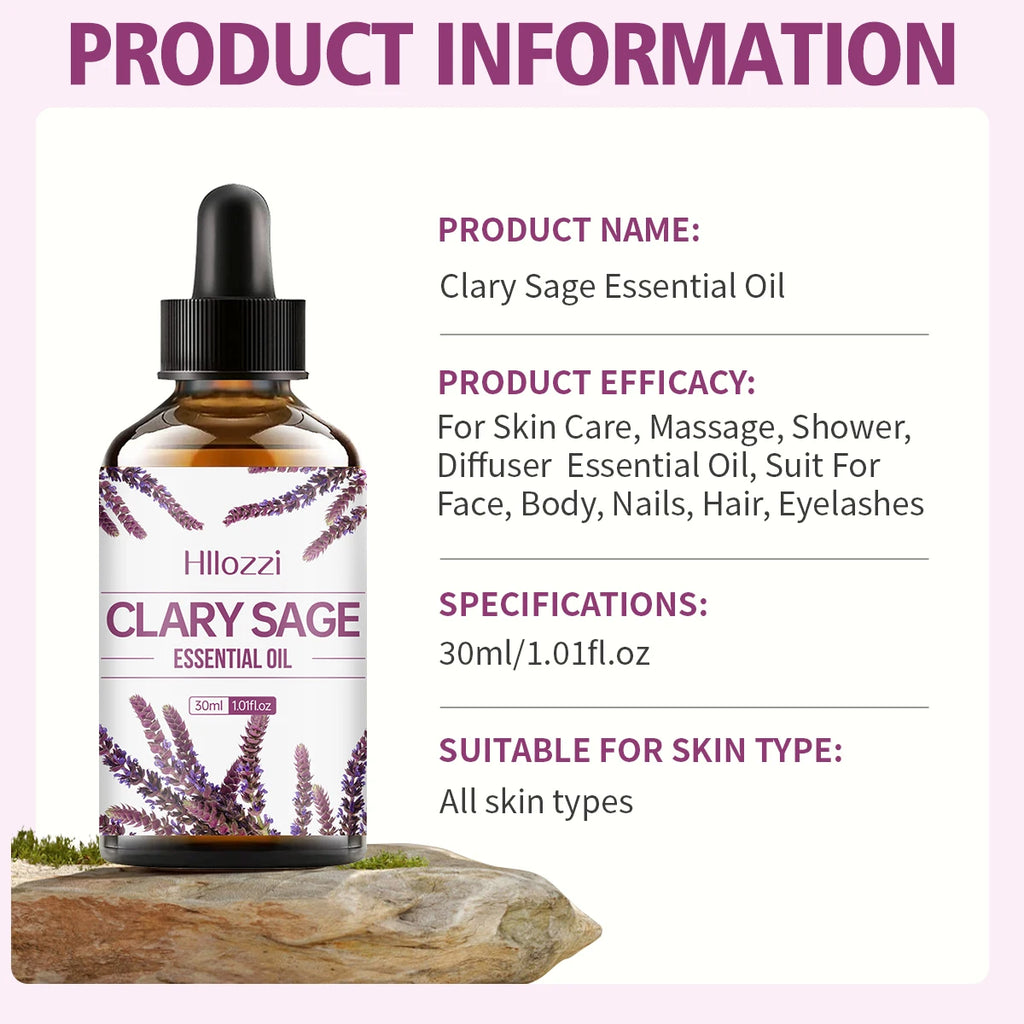 30ml clary sage essential oil pure essential oil skin care hair care can make hair smoother aromatherapy aromatherapy essential