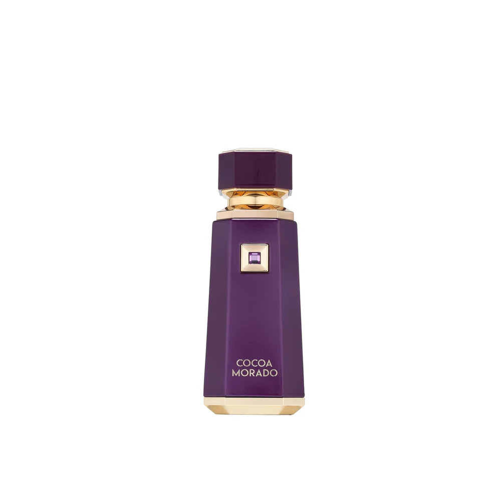French Avenue Cocoa Morado Eau De Parfum 100ml 3.4oz Unisex Perfume Long Lasting Saffron Cinnamon Oud Cocoa Vanilla Leather Oriental Woody Gourmand Fragrance Luxury Purple Gold Gift Cologne For Men Women