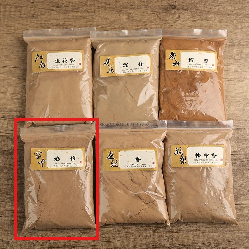 250G Natural Incense Powder Sandalwood/agarwood/ambergris Home Aromatherapy Tea Room Soothes Buddhist Meditation Help Sleep