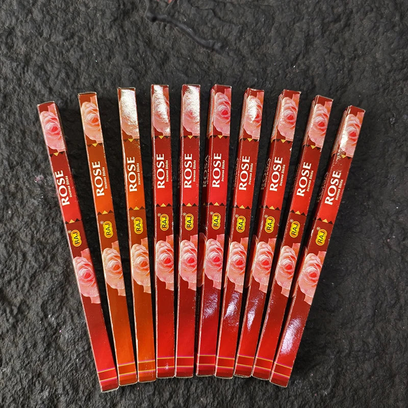 10 Box Authentic Indian Incense Sticks Premium Handmade Rose Sage Jasmine Lavender for Meditation Yoga Buddha Home Aromatherapy