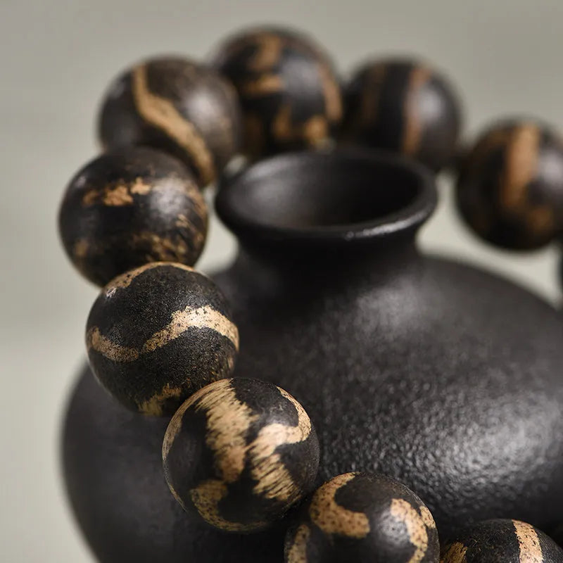 Natural Agarwood Bead Mala Bracelet 2.0cm Round