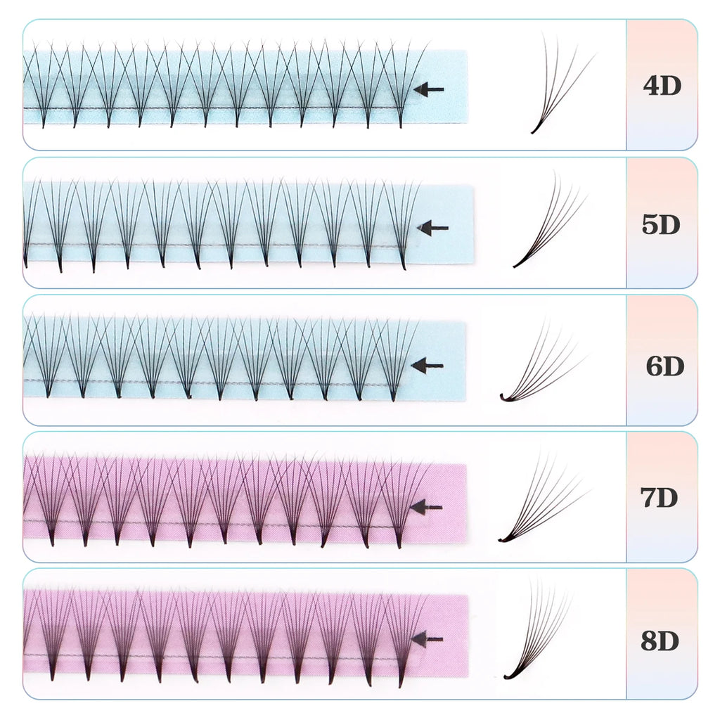 AGUUD XL Premade Volume Fan Lashes 4D-8D Natural Long