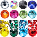 QIAO SS6-SS34 Rhinestone Crystal Bulk Pack No Hotfix Sparkle Diamond Stones for DIY Sewing Wedding Dresses Shoes Bags Wholesale
