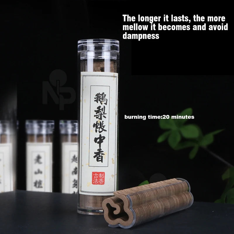 42pcs/tube Mini Natural Disk Incense, Sandalwood Agarwood Fragrance, Incense Burner,air purification calm nerves,study room club