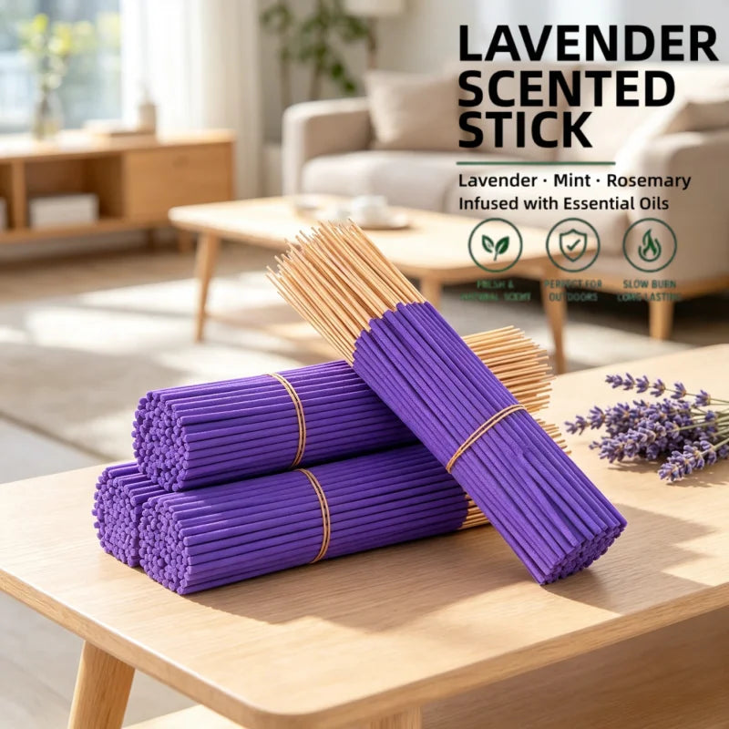 Lavender Aromatherapy Wood Sticks, 8.66 Inches, Home Decoration, Hotel And Spa Atmosphere, Perfect Choice for Holiday Gifts