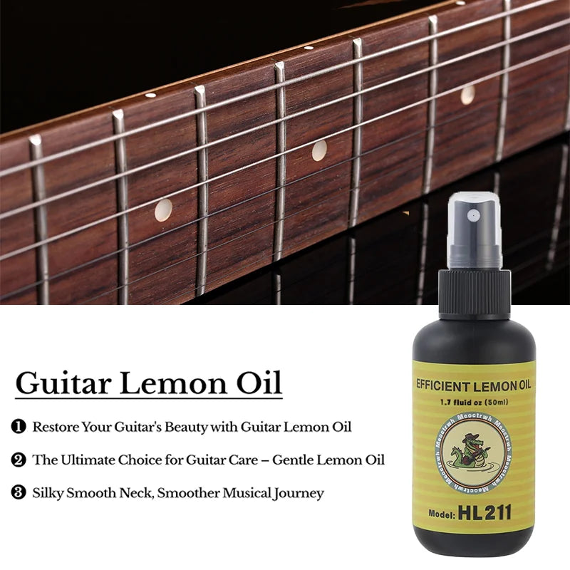 Guitar Cleaning All IN ONE Kit Fretboard Lemon Oil Polish Guitar String-cleaner For Guitar Cleaning And Maintenance