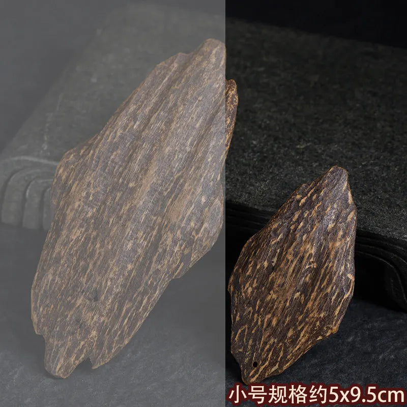 Natural Nha Trang Agarwood Freeform Handheld Piece Wood Carving Pendant Craft with Rich Medicinal Fragrance Gifts