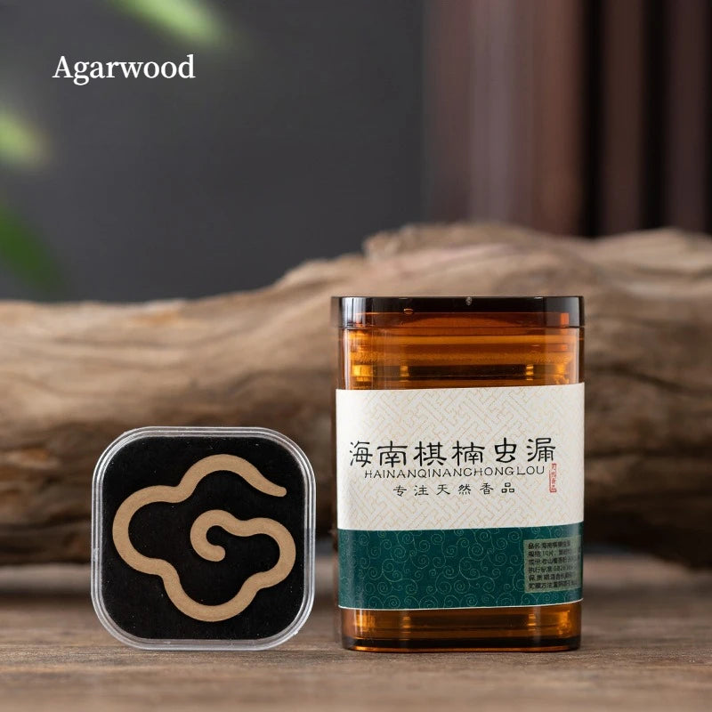 No Sticky Powder Agarwood Sandalwood Incense Coil Pure Powder No Sticky Powder Indoor Long-lasting Aromatherapy Purifying Air
