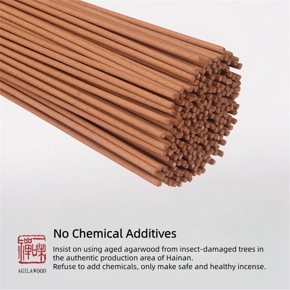 Hainan Agarwood Tribute Bamboo Incense | Chemical-Free, Elegant Mellow Scent | Perfect for Buddhist Worship & Deity Prayer