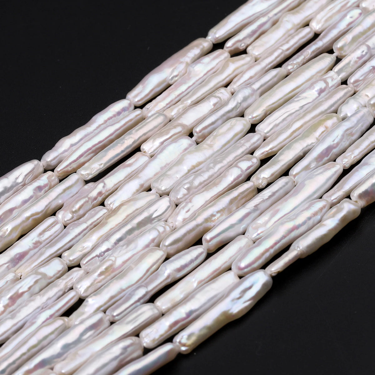 25mm Baroque Natural Pearl Tube Irregular Cylindrical Loose Beads for Jewelry Charms Making DIY Bracelet Necklace Accessories