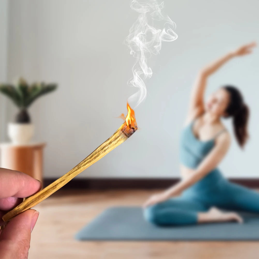 50-1PCS Palo Santo Natural Incense Sticks Wooden Aromatherapy Smudge Sticks No Smell for long-lasting application of Yoga Buddha