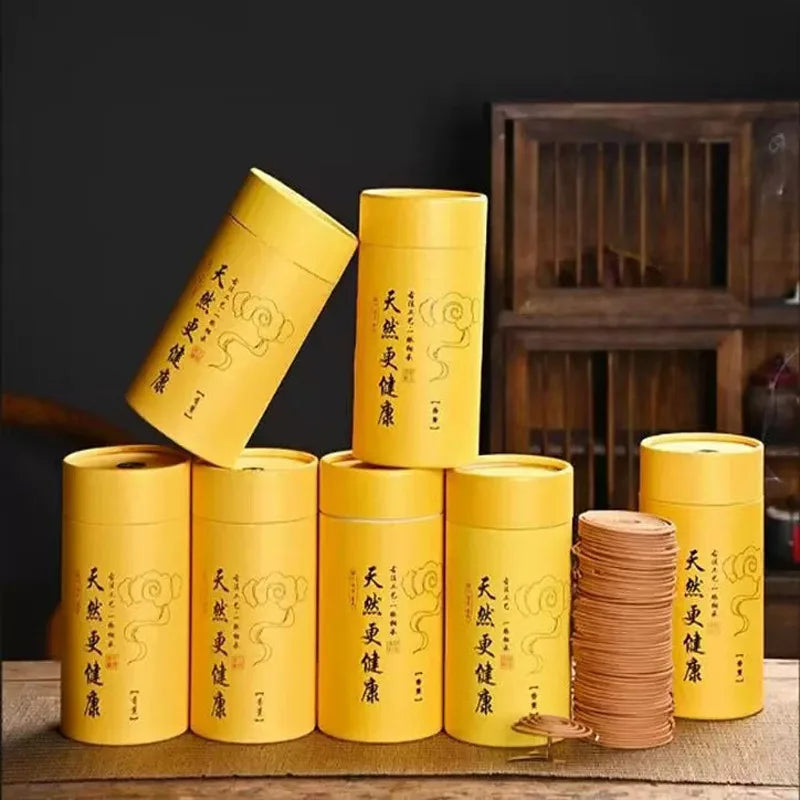 120 Trays of Natural Coil Incense Household Indoor Aromatherapy Sandalwood Agarwood It Can Purified Air Lasts for 4 Hours