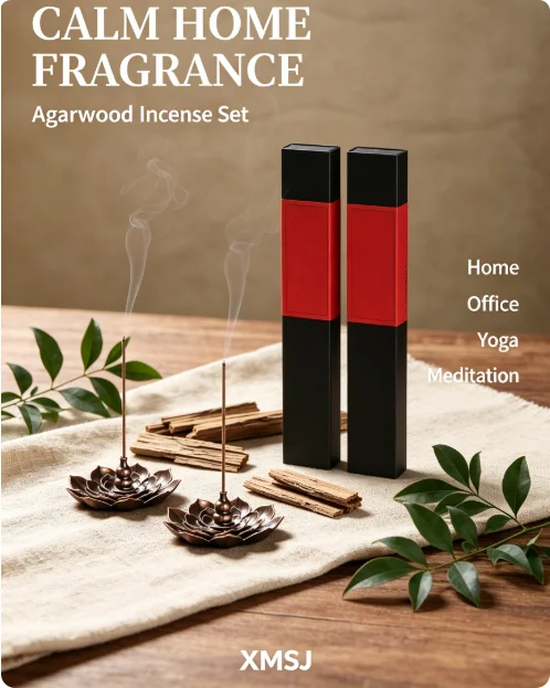 H Trending Hainan Agarwood Incense Set,Natural Qi Nan Wood Sticks 20g About 95 Sticks, Deep Resin Scent for Home Meditation Yoga