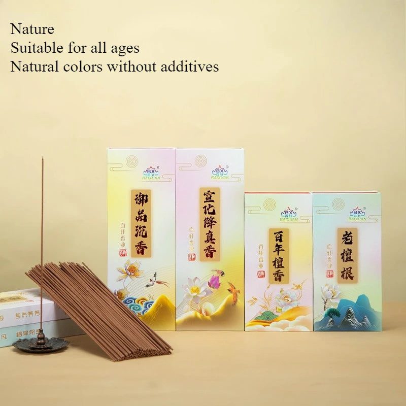 Natural Sandalwood Agarwood Incense Sticks Yoga Household Temple Worship Calms Mind Promotes Sleep Removes Odors Joss Stick