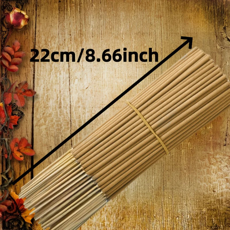 High-Quality Sandalwood, 25/52/102/178 Sticks of High-Quality Natural Sandalwood Incense, Suitable for Home Air Purification, Meditation, Long-Lasting Fragrance, Spiritual Purification, Yoga, Office, Tea Room, Camping, and Travel, Perfect for Halloween