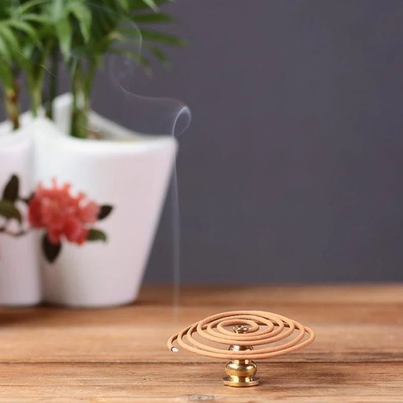 48pcs/box Natural Sandalwoods Agarwood Coils Incense 4 Hours for Incense for Burner Fragrance Indoor Aroma Yoga Teahouse