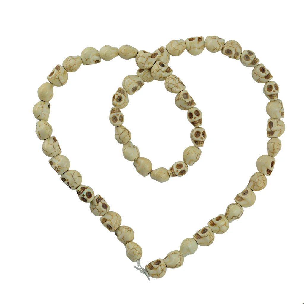 White Howlite Skull Beads 8x6mm 10x8mm 12x10mm Loose Stone Beads