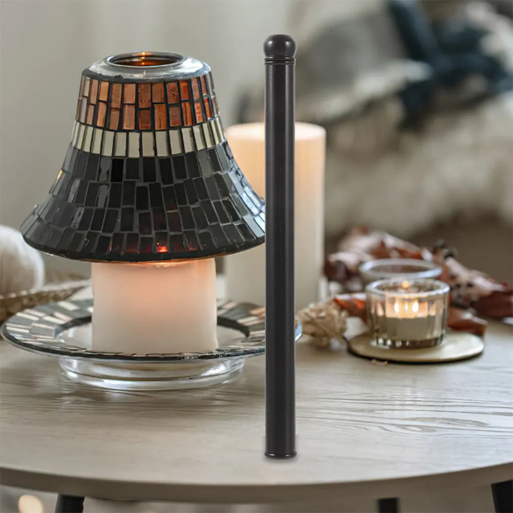 2Pcs Ebony Wood Incense Stick Tube Holder Elegant Screw Cap Design for Sandalwood Agarwood Storage Home Office Meditation Decor