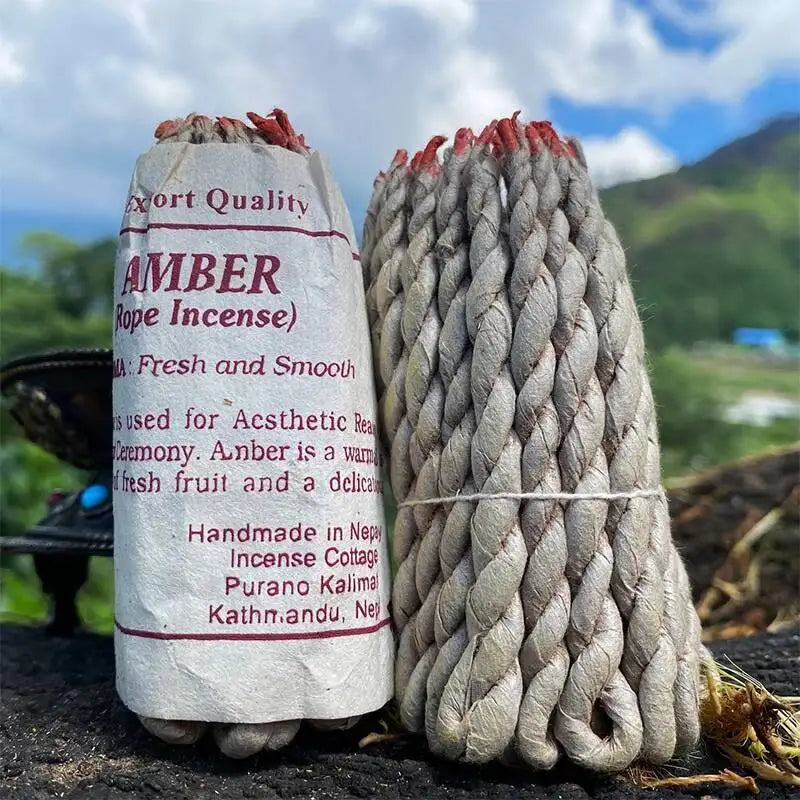 40PCS Handmade Nepal Traditional Handmade Rope Incense Cedar Aromatherapy Burning Rope Fragrance Yoga Meditation Sandalwood