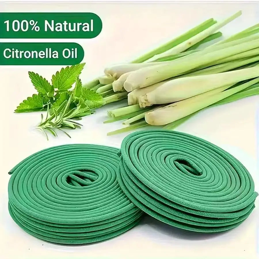 Lemongrass & Lavender Essential Oil Coils Aromatherapy for Meditation Yoga - Long Burning for Outdoor Poolside Patio Porch Deck