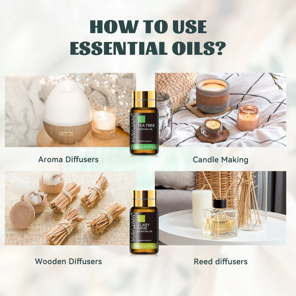 MAYJAM 35 Bottles Essential Oils Kit Gift Box ,Lavender Jasmine Vanilla Lemon Eucalyptus Sandalwood Frankincense SweetOrange Ylang Rose Bergamot Tea Tree Lemongrass Patchouli Rosemary Geranium Citronella Aromatherapy Oil for Humidifier Diffuser DIY Candle