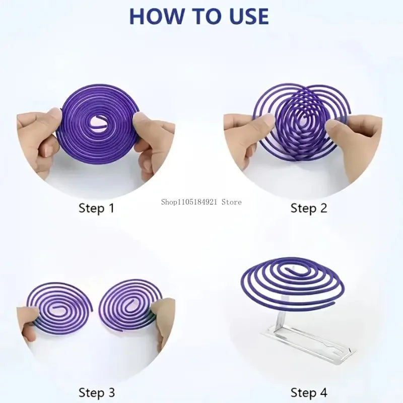 50 Single Disc Natural Lavender Coil Incense Home Office Study Hotel Yoga Meditation Soothing Body and Mind Lasting Fragrance