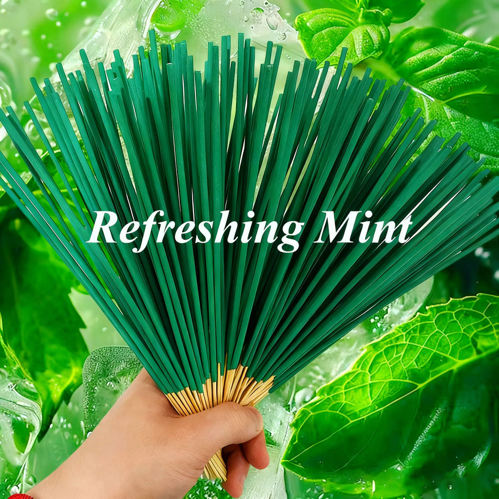 Fresh Mint Aromatherapy Stick, Mint Helps to Refresh the Mind and Improve Air Circulation, Suitable for Yoga and Meditation, Home, Living Room, Tea Room, Hotel, Outdoor Activities, Easy to Carry