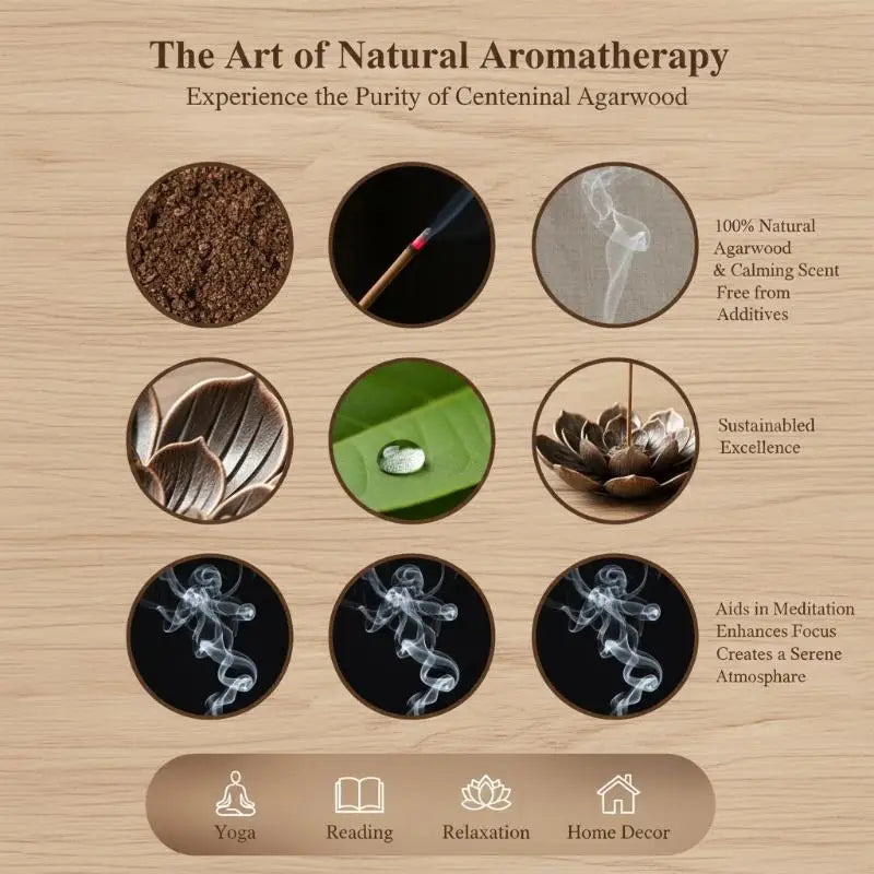 Natural Agarwood Incense Sticks Long Lasting Fragrance 400 Sticks Per Pack