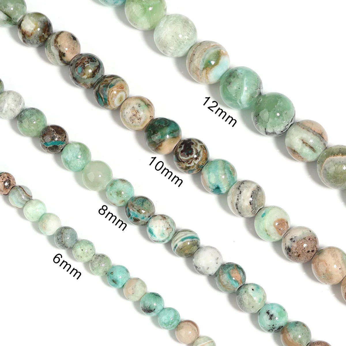 1 Strand 6/8/10/12mm Natural Stone Green Calcite Beads Round Loose Beads For Jewelry Making DIY Bracelets Necklace Accessories